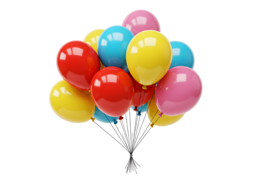Colorful Balloons PNG - Isolated on Transparent Background