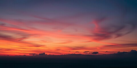 Vibrant colors streak across the sky during a surreal sunset, nature, vivid, scenery