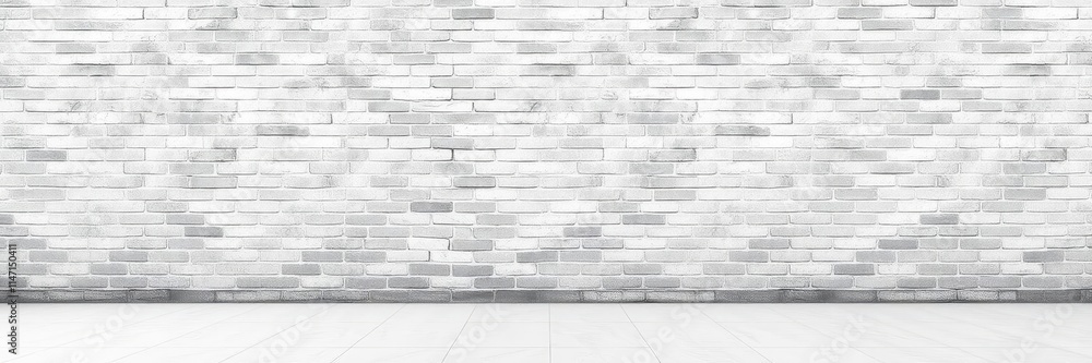 Wall mural White brick wall background perfect for adding a touch of modern elegance to your design projects, modern, structure