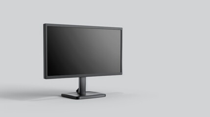 Sleek and modern LCD monitor design, showcasing a side view with crisp lines, perfect for any workspace.