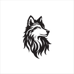 wolf head vector
