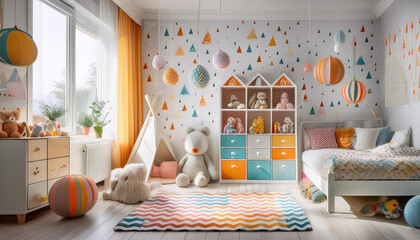 Colorful and Fun Wallpaper Design for Kids' Rooms