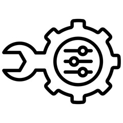 Interface Management Linieal Icon