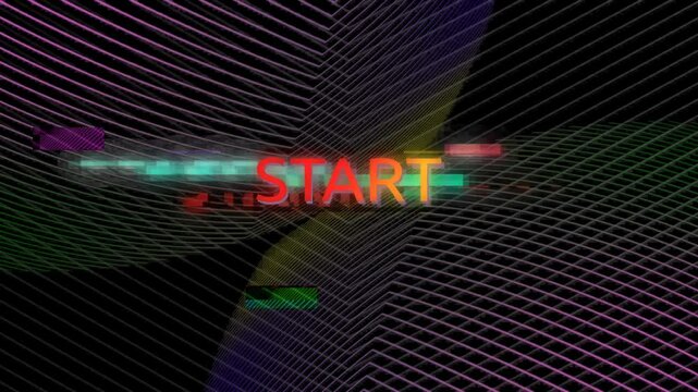Start on an animated background. Start on an abstract animated background