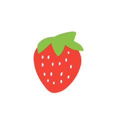vector red strawberry fruit