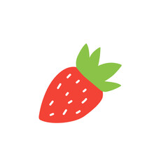 vector red strawberry fruit