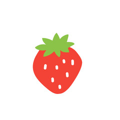 vector red strawberry fruit