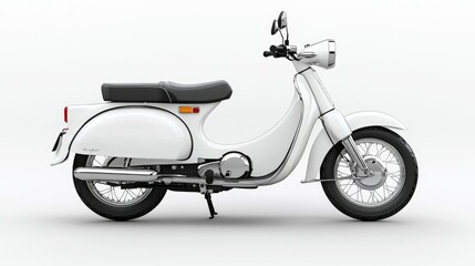 Obraz premium A sleek white scooter designed for urban transportation and leisure.