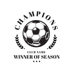 Obraz premium Football Soccer award vintage black and white