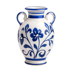 blue vase isolated on white background