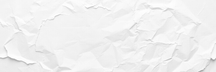 Obraz premium Close up of crumpled white paper texture background, surface, material
