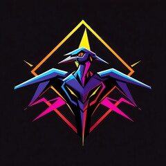Neon Bird: A Futuristic Avian Digital Art