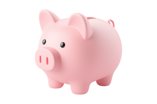 piggy bank isolated on white