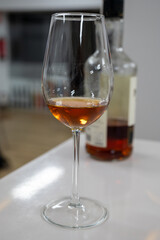 Tasting Sherry brandy wine in Jerez de la Frontera, Cadiz, Andalusia, Spain