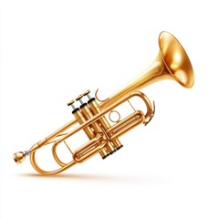 Obraz premium Jazz performance with trumpet musician urban stage musical event vibrant atmosphere close-up view artistry in action, isolated on white background
