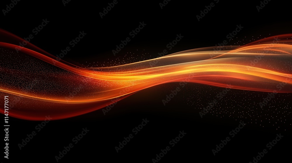Aufkleber flowing waves of warm colors create a captivating abstract design