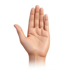 Waving Hand Isolated on White Background