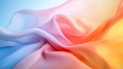 Obraz premium Smooth, flowing fabric with a soft, ombre color gradient.