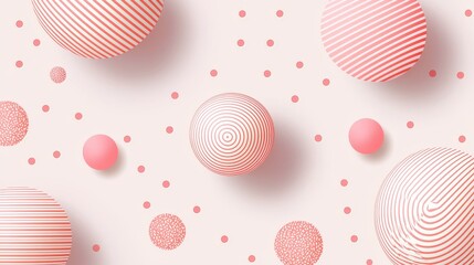 Fototapeta premium Dynamic circular shapes pattern in soft gradients, conveying a playful and sophisticated aesthetic suitable for modern kid concepts