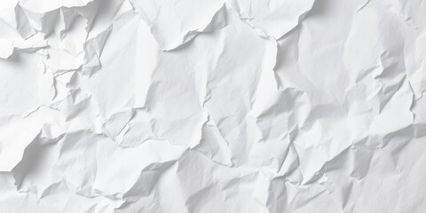 Obraz premium Close-up of crumpled white paper with shadows and texture, abstract, surface, paper