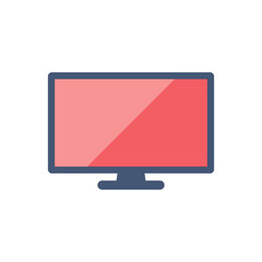 Monitor device vector icon illustration.