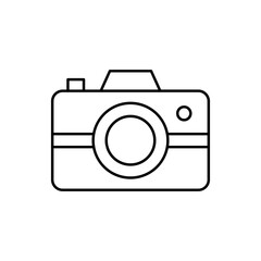 Photo camera vector icon trendy design template illustration.