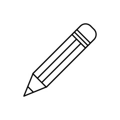 Pencil flat icon, logo of school.