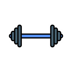 Barbells gym icon flat vector simple isolated illustration signage template design trendy