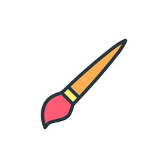Brush icon vector. Paint brush vector design trendy illustration.