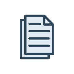 Paper document stack line icon, outline vector sign, linear pictogram style isolated on white. Symbol, logo illustration.