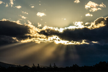 sunset over the mountains