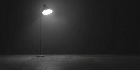 Concrete floor with white lamp spotlight for background