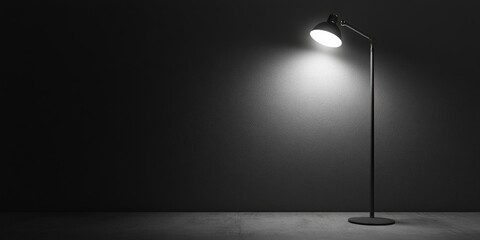 Concrete floor with white lamp spotlight for background