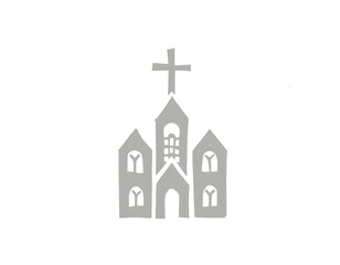 Church Graphic Logo Isolated on White Background ia