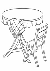 table isolated on white
