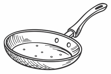 vector illustration of frying pan
