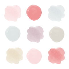 抽象的な形の淡い水彩風の背景デザイン