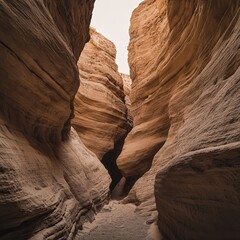 Majestic Desert Canyon with Sinuous Sandstone Formations