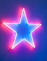 Obraz premium LIghting Star on blue background. 