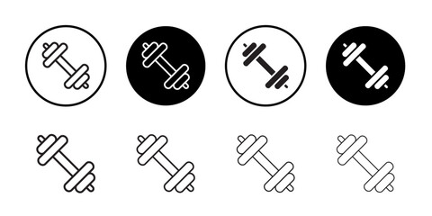 Dumbell icon Flat line symbol