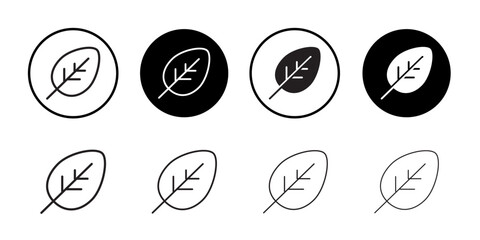 Leaf icon Flat line symbol