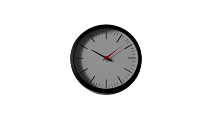 Dark Minimalist Clock with Monochrome Design and Matte Finish