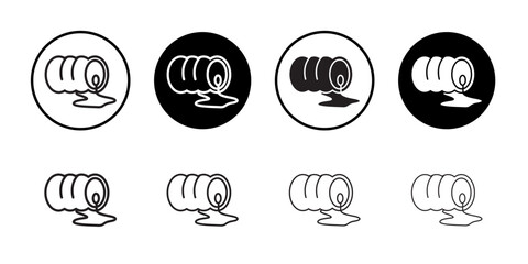Oil spill icon Flat line symbol