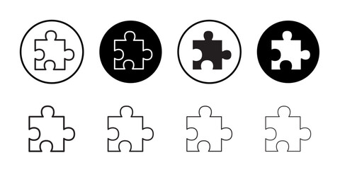 Puzzle icon Flat line symbol