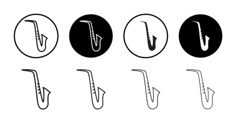Saxophone icon Flat line symbol