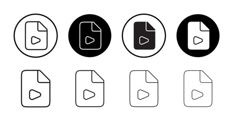Video file icon Flat line symbol