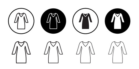 Womens dress icon Flat line symbol