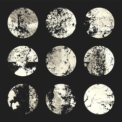 Grunge silver foil, shiny handmade circles. Golden glittering texture, pattern. Luxury shining hand drawn background. Wedding, greeting card decoration elements. Modern art. Vector illustration