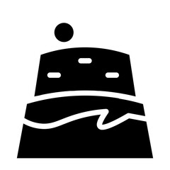 Bakery Birthday Cake Glyph Icon