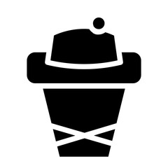 Cupcake Dessert Sweet Glyph Icon
